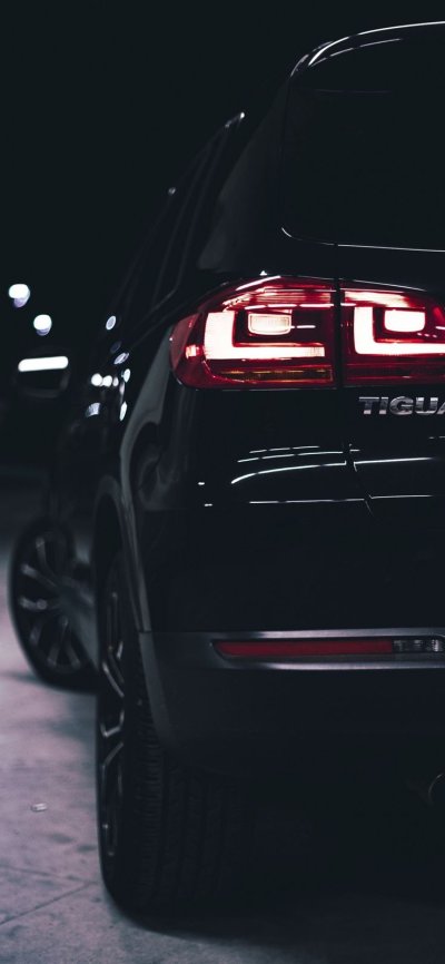 Тигуан на черном фоне