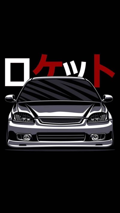 JDM Хонда Цивик рисованный на телефон