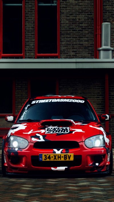 Субару Импреза WRX красная