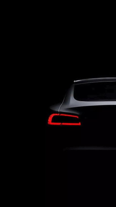 Тесла машина сзади огни