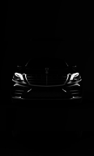 Мерседес АМГ 63 чёрный темноте