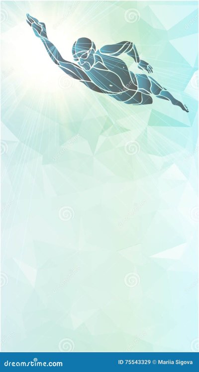 Пловец силуэт