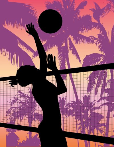 Пляжный волейбол рисунок