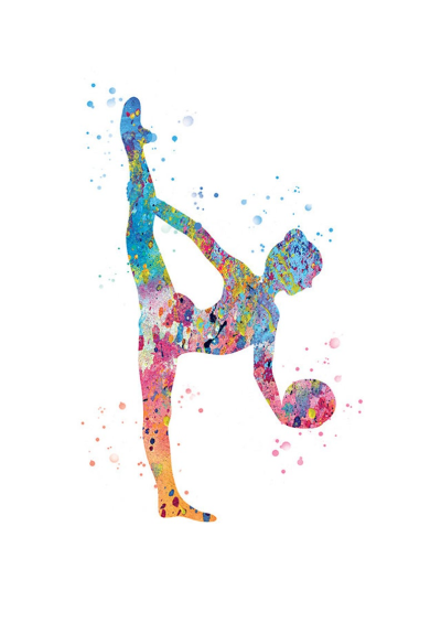 Гимнастка цветная