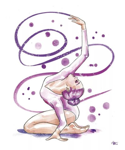 Гимнастка рисунок