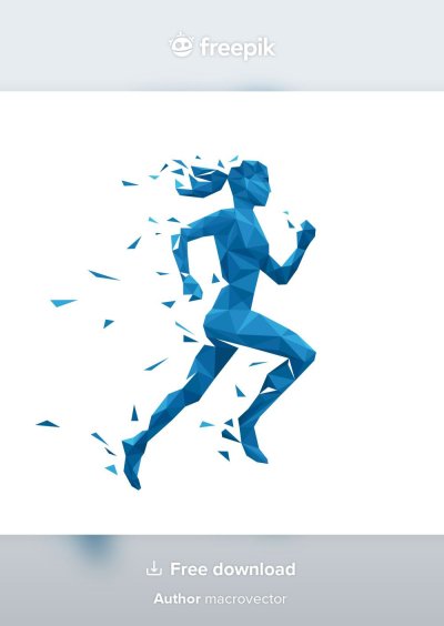 Силуэт бегущего человека