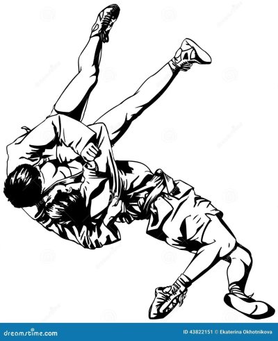 Борцы самбо вектор