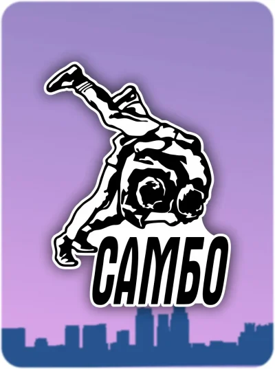 Наклейка на авто самбо