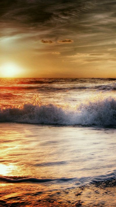 Море закат волны