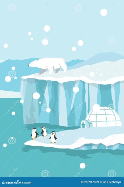 Северный полюс иллюстрация