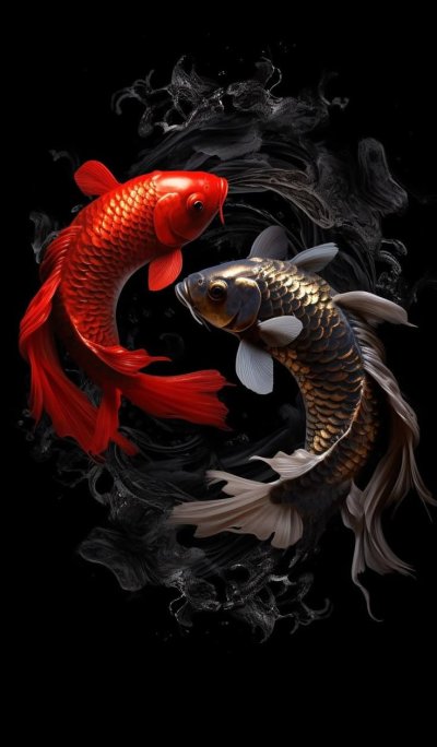 Карпы кои арт