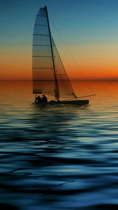 Лодка в море