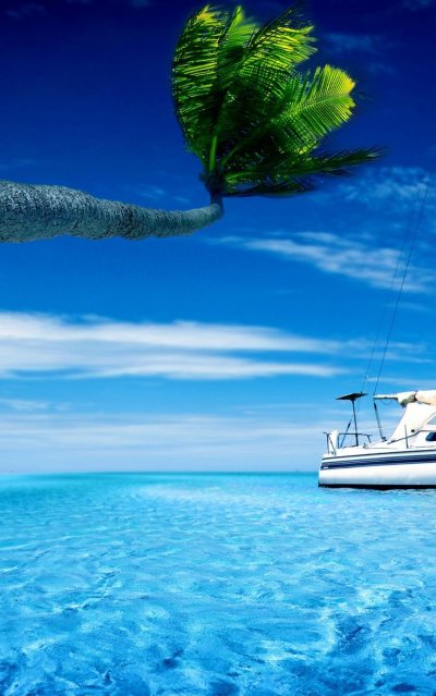 Яхта в море