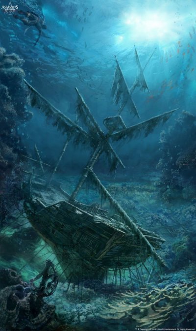 Затонувший корабль Assassins Creed 4
