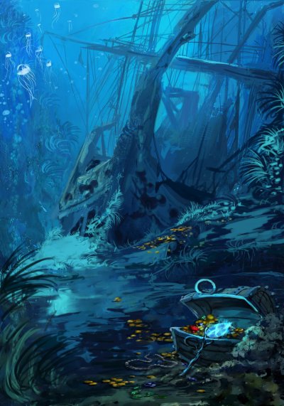 Затонувший корабль рисунок