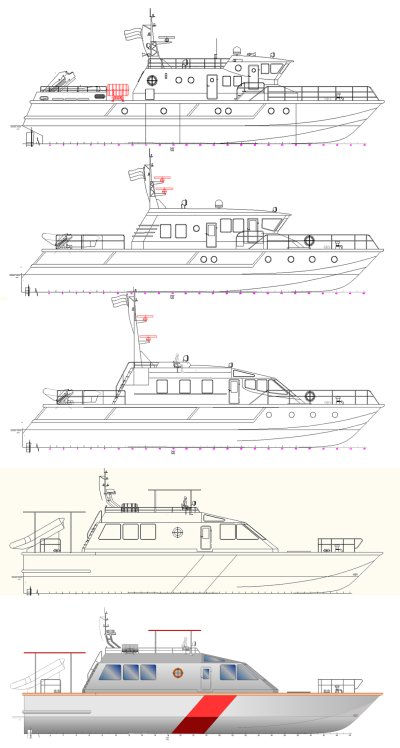 Патрульный катер чертежи