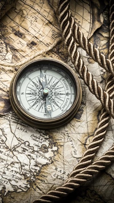 Компас на карте