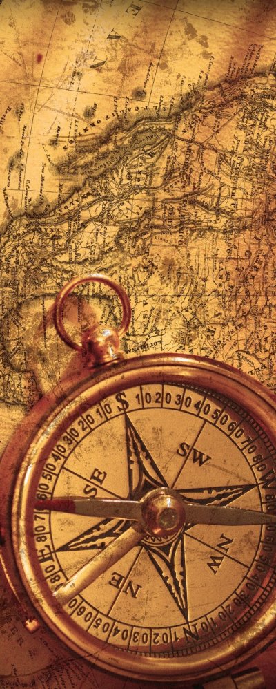 Компас на карте