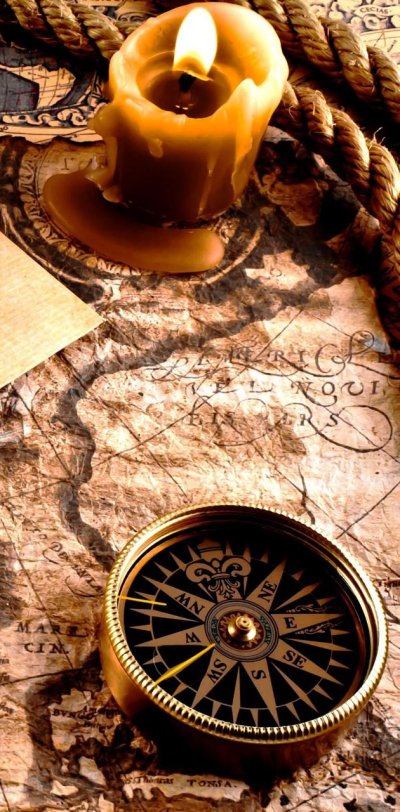 Компас на карте