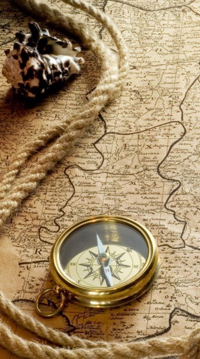 Компас на карте