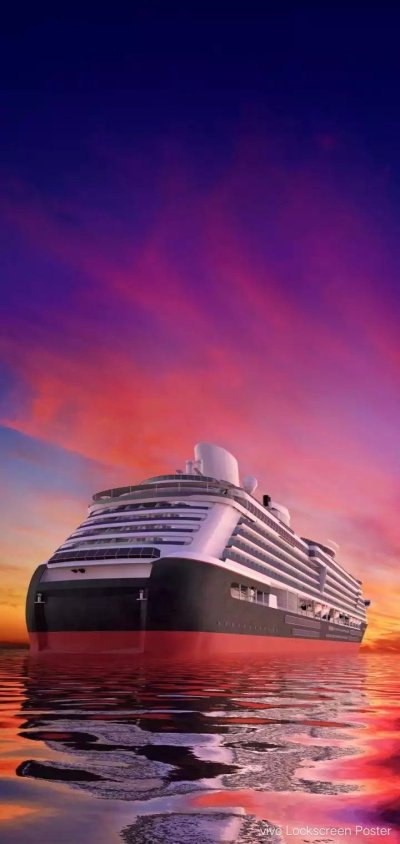 Лайнер на закате