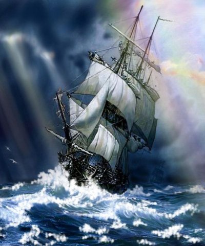 Корабль в шторм