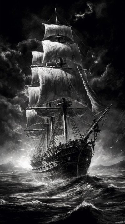 Парусник в шторм