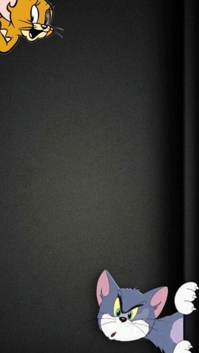 Том и Джерри на черном фоне обои