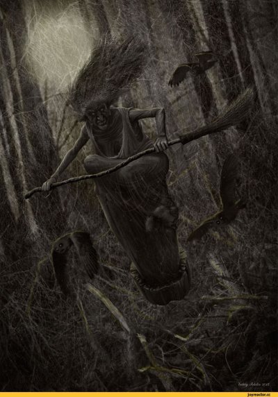 Баба Яга арт фэнтези хоррор