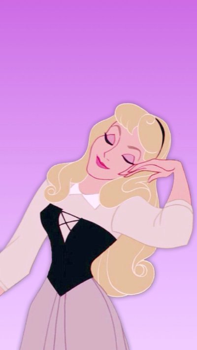 Аврора с телефоном Дисней