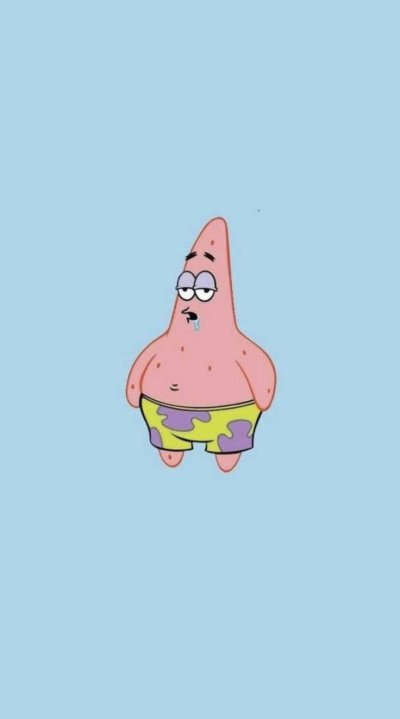 Патрик на розовом фоне