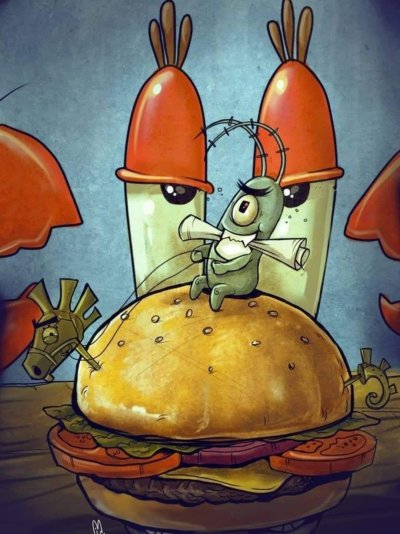 Планктон и КРАБСБУРГЕР