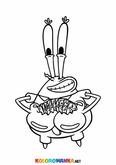 Мистер Крабс раскраска
