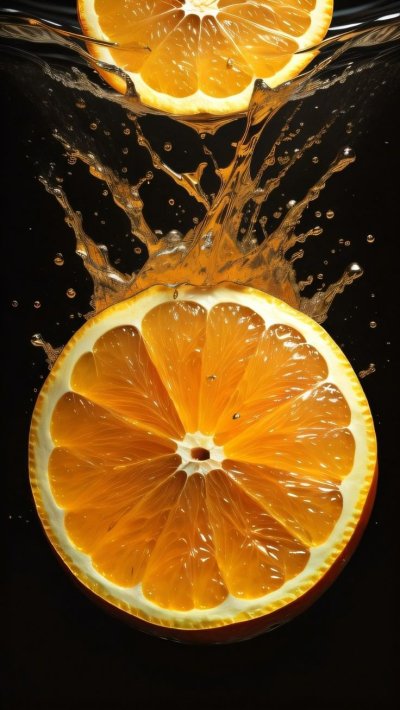 Апельсины на темном фоне