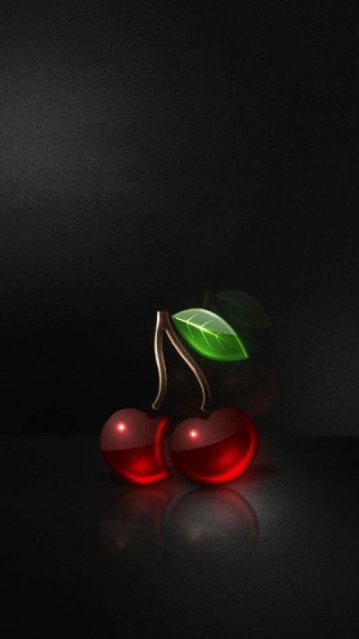 Вишня на черном фоне