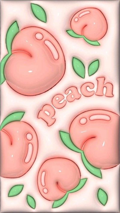 Эмодзи персик обои