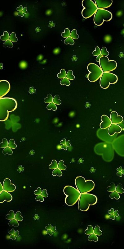 Зеленый Клевер четырехлистный