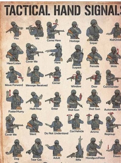 Тактические жесты и команды спецназа