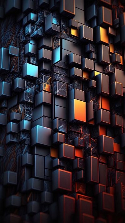 Обои кубики