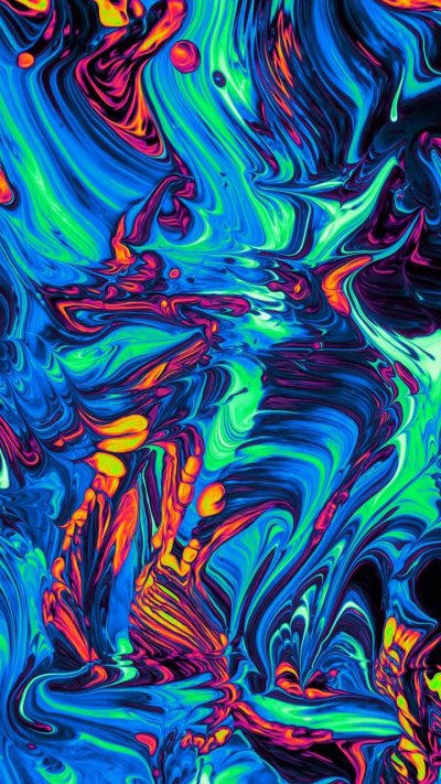 Хиппи обои синие