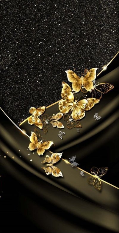 Золото на черном фоне