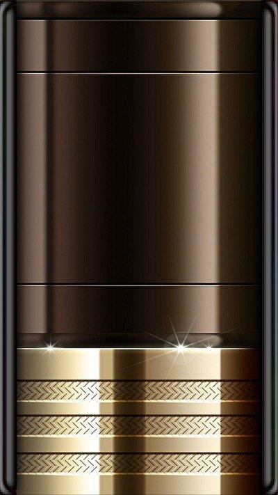 Черно золотистый смартфон