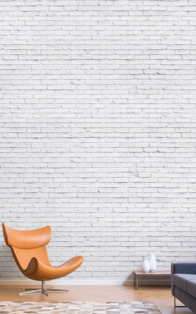 Белая кирпичная стена