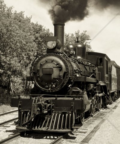 Старинный паровоз