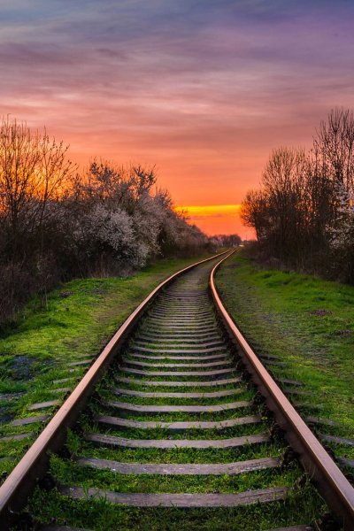 Пейзаж с железной дорогой