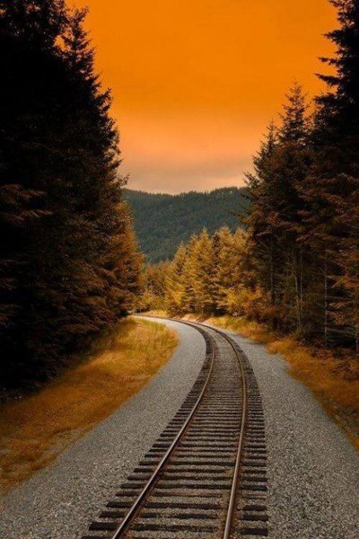 Пейзаж с железной дорогой