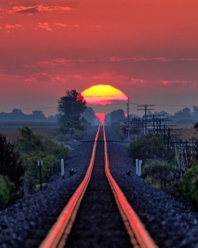 Железная дорога закат