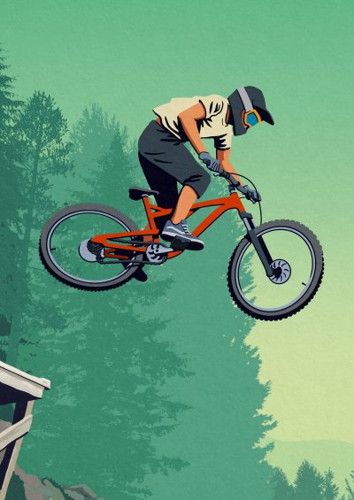 Горный велосипед Постер