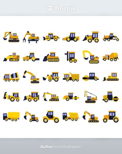 Иконки строительной техники