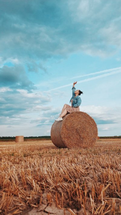 Стог сена фото в поле